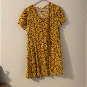 Floral t-shirt button up dress